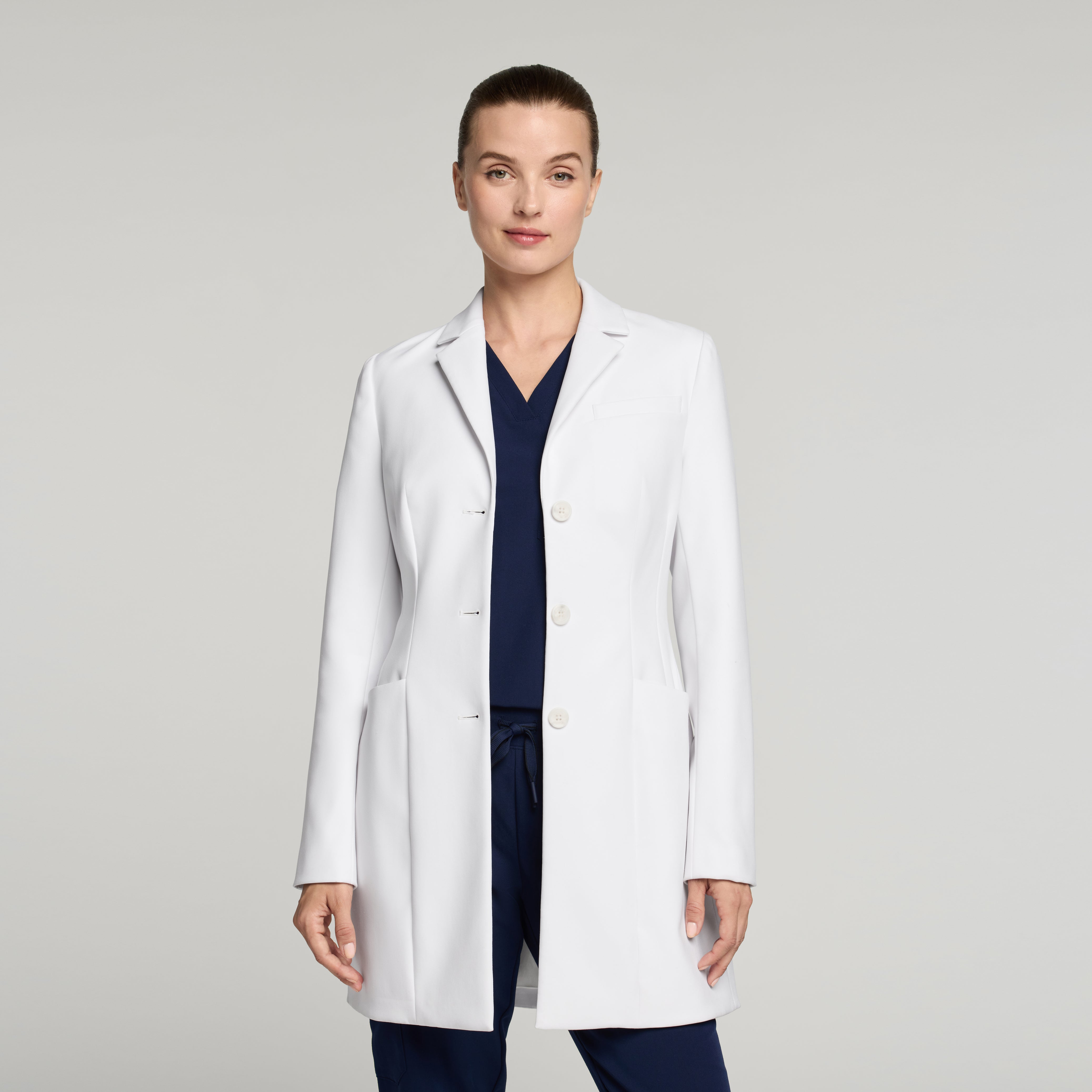 Linea 34" White Coat - White
