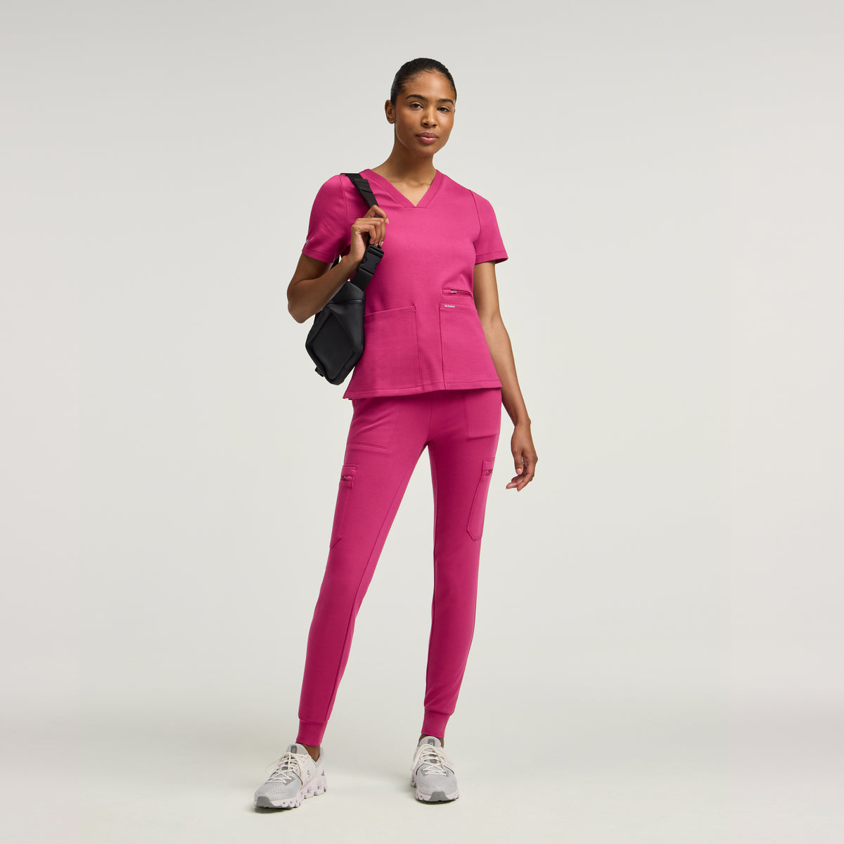 The 14-Pocket UltraSOFT™ Scrub Set - Warrior Pink