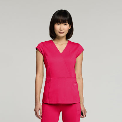 The Mock-Wrap UltraSOFT™ Scrub Set - Sangria