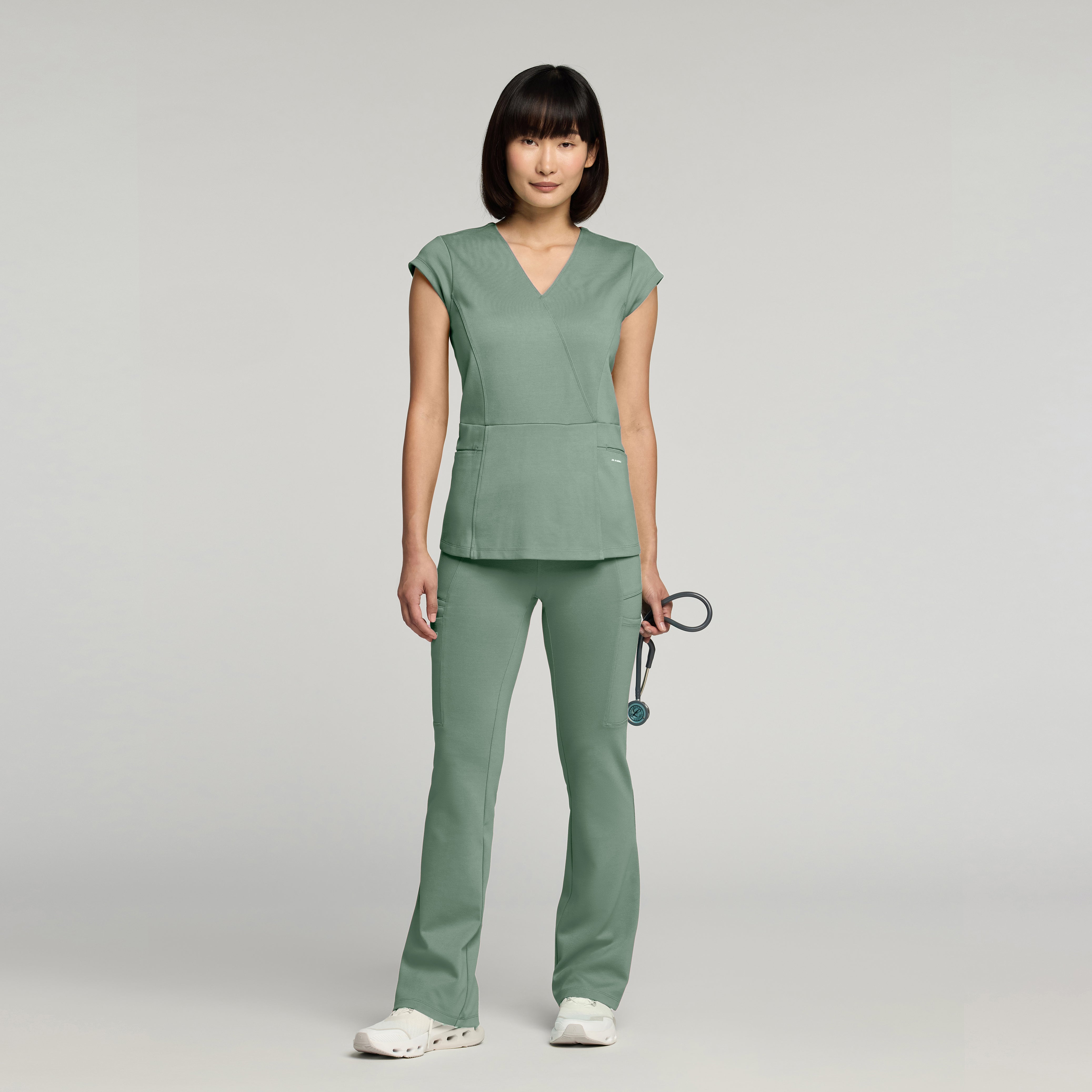 The Mock-Wrap UltraSOFT™ Scrub Set - Sage