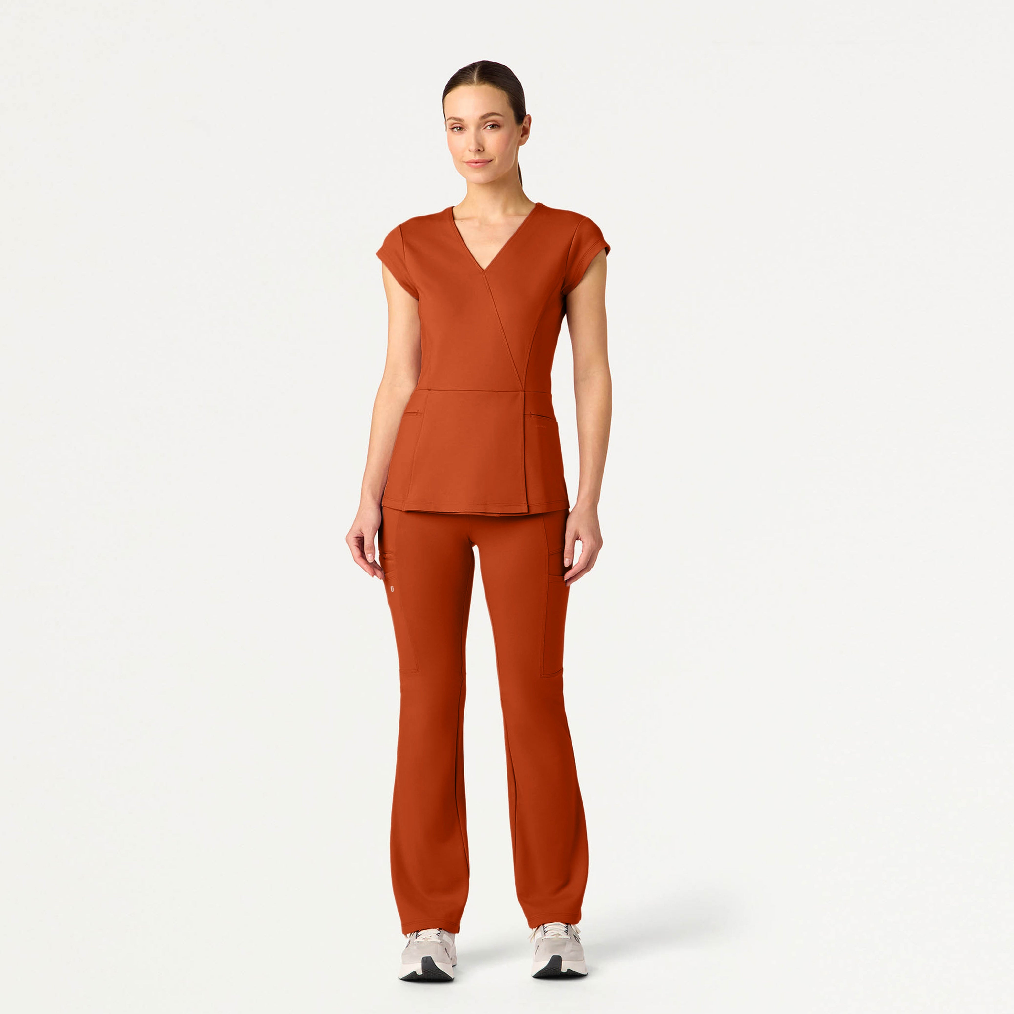 The Mock-Wrap UltraSOFT™ Scrub Set - Sienna