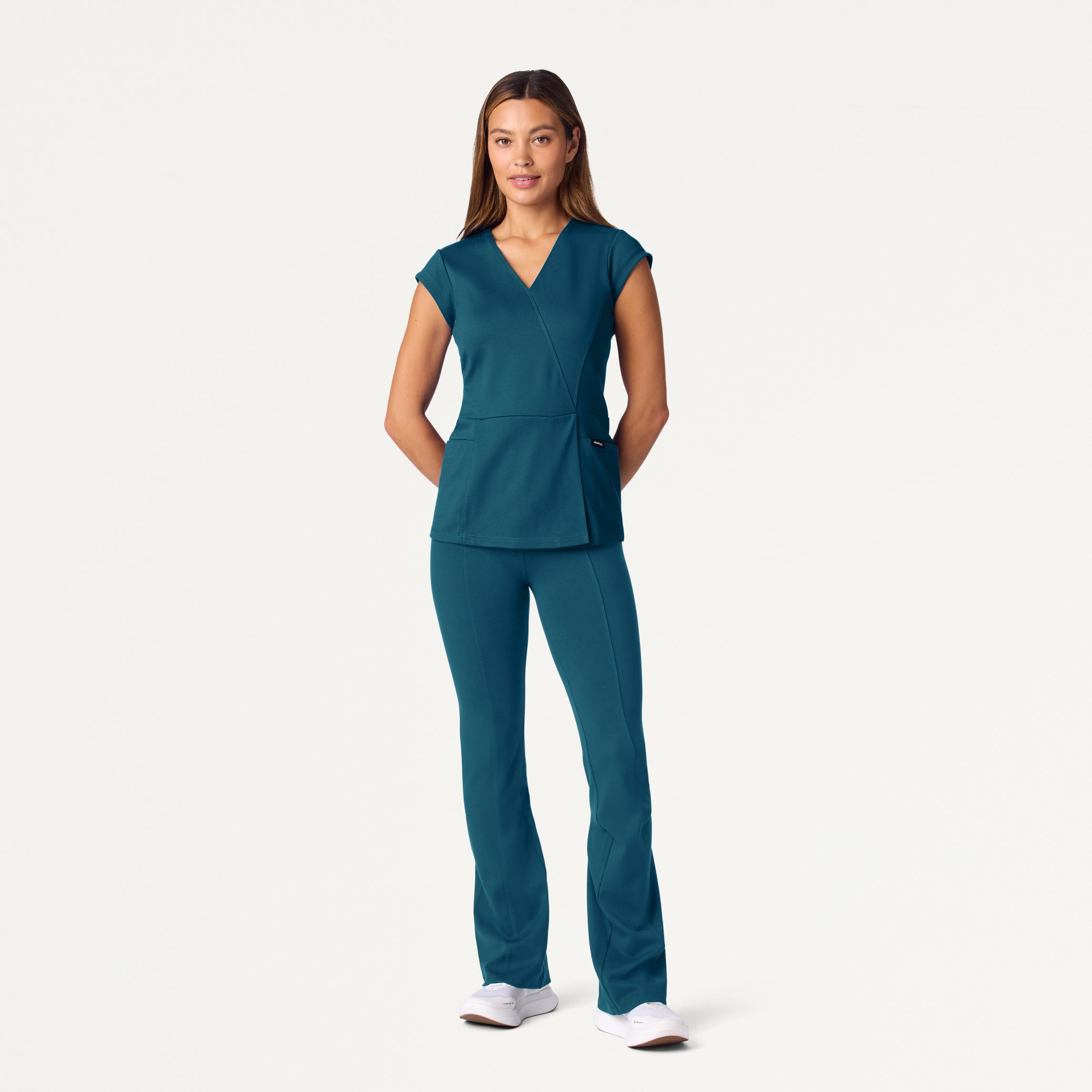 The Mock-Wrap UltraSOFT™ Scrub Set - Caribbean Blue