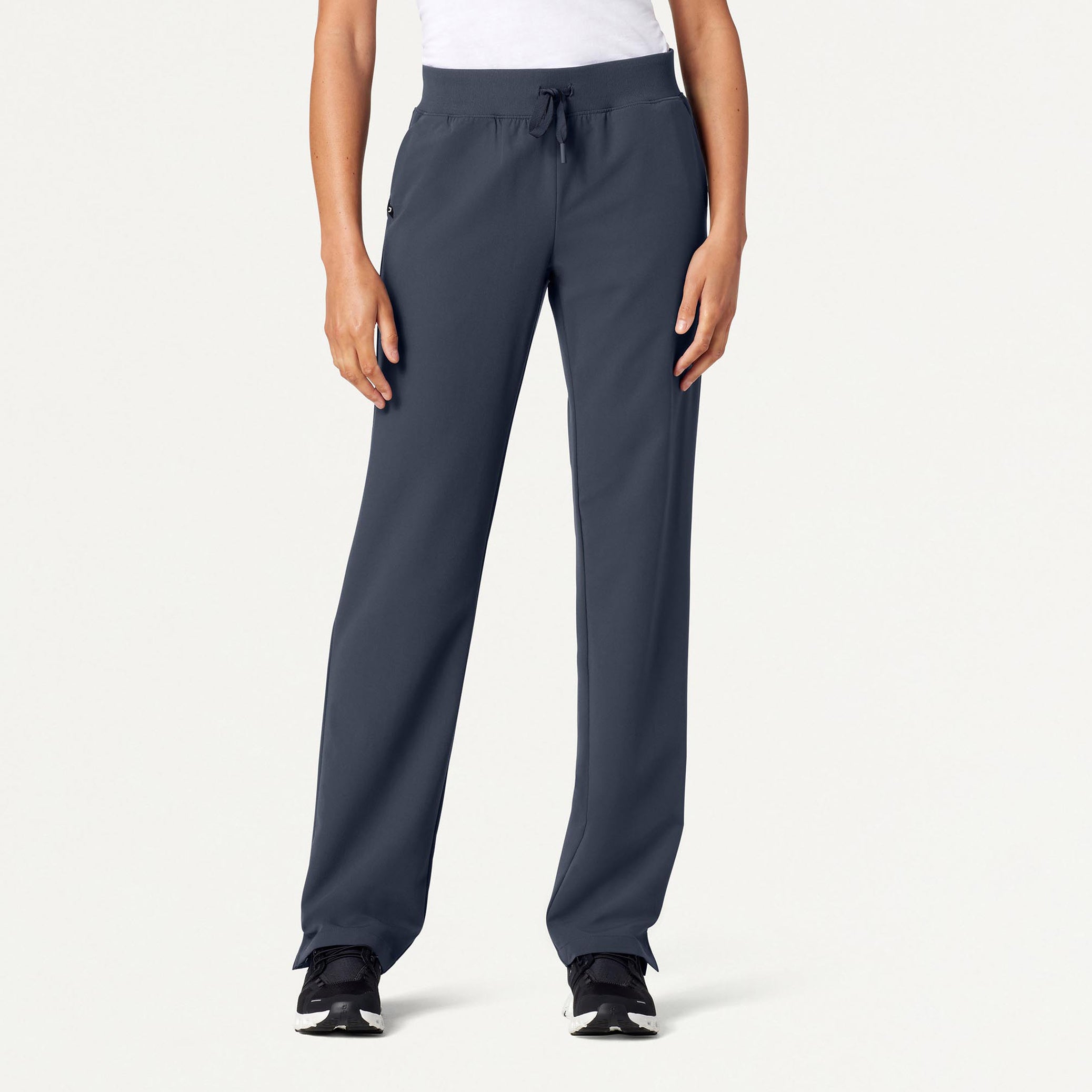 Woman wearing Carbon Gray scrubs