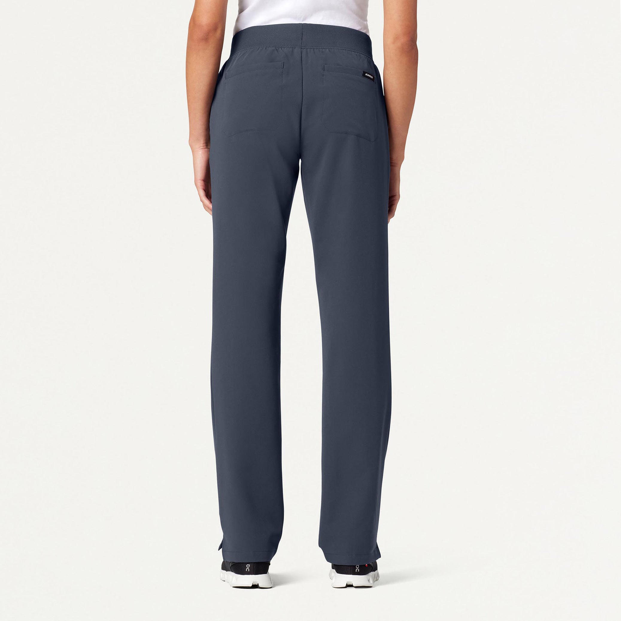 Woman wearing Carbon Gray scrubs