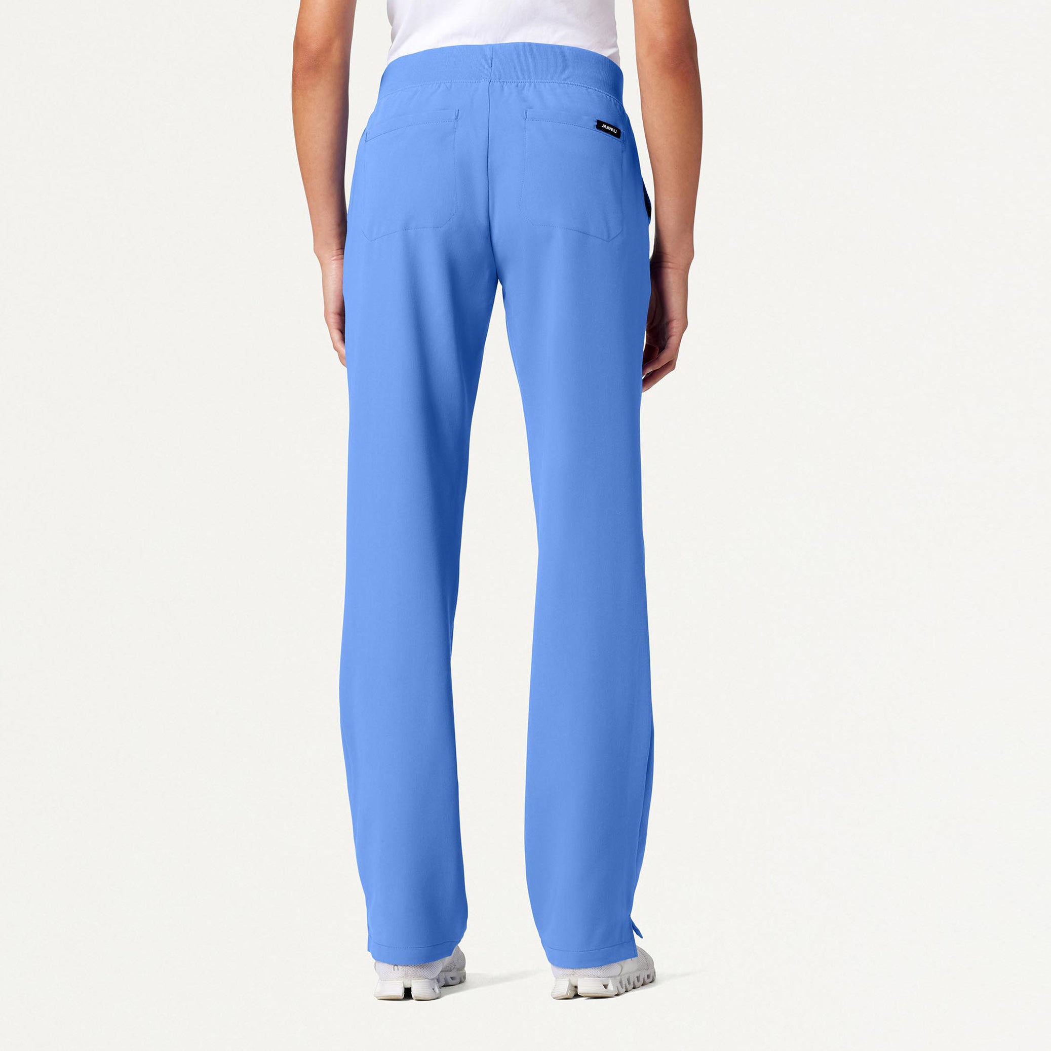 Woman wearing Ceil Blue scrubs