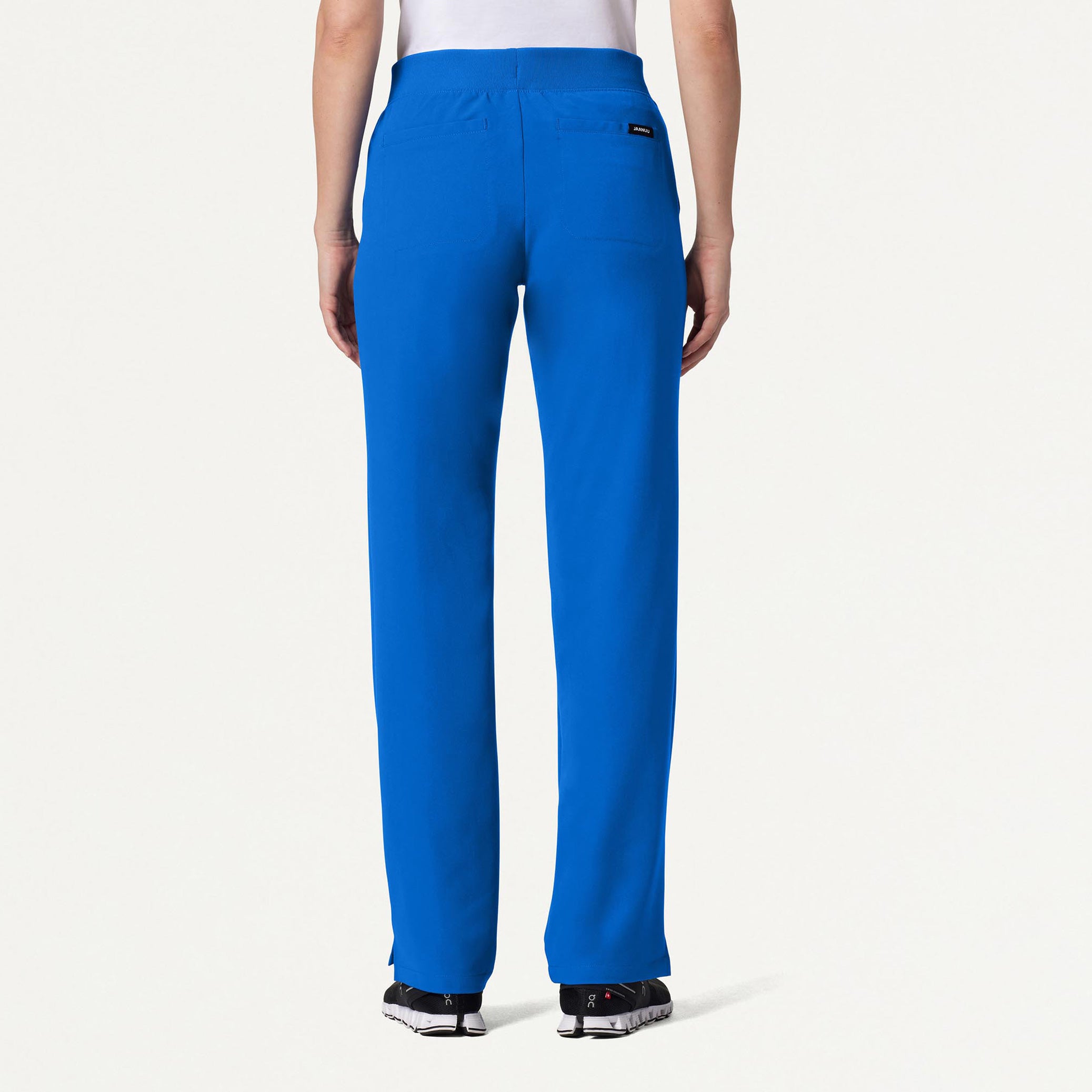 Woman wearing Royal Blue scrubs