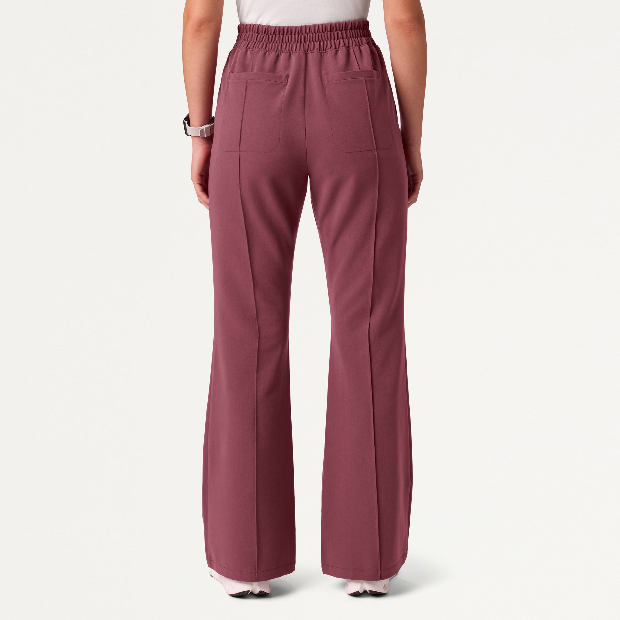 Woman wearing Rosewood scrub pant