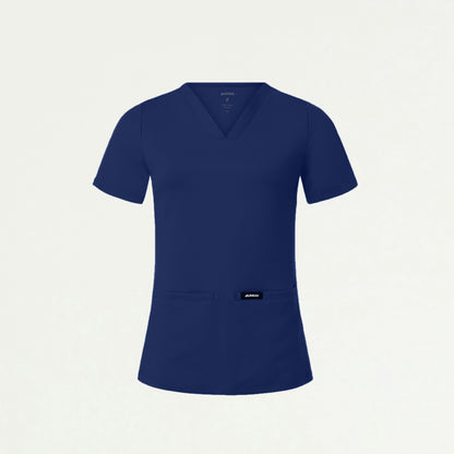 Cesi Slim ULTRAsoft Scrub Top - Navy Blue - WOMEN'S TOPS - Jaanuu