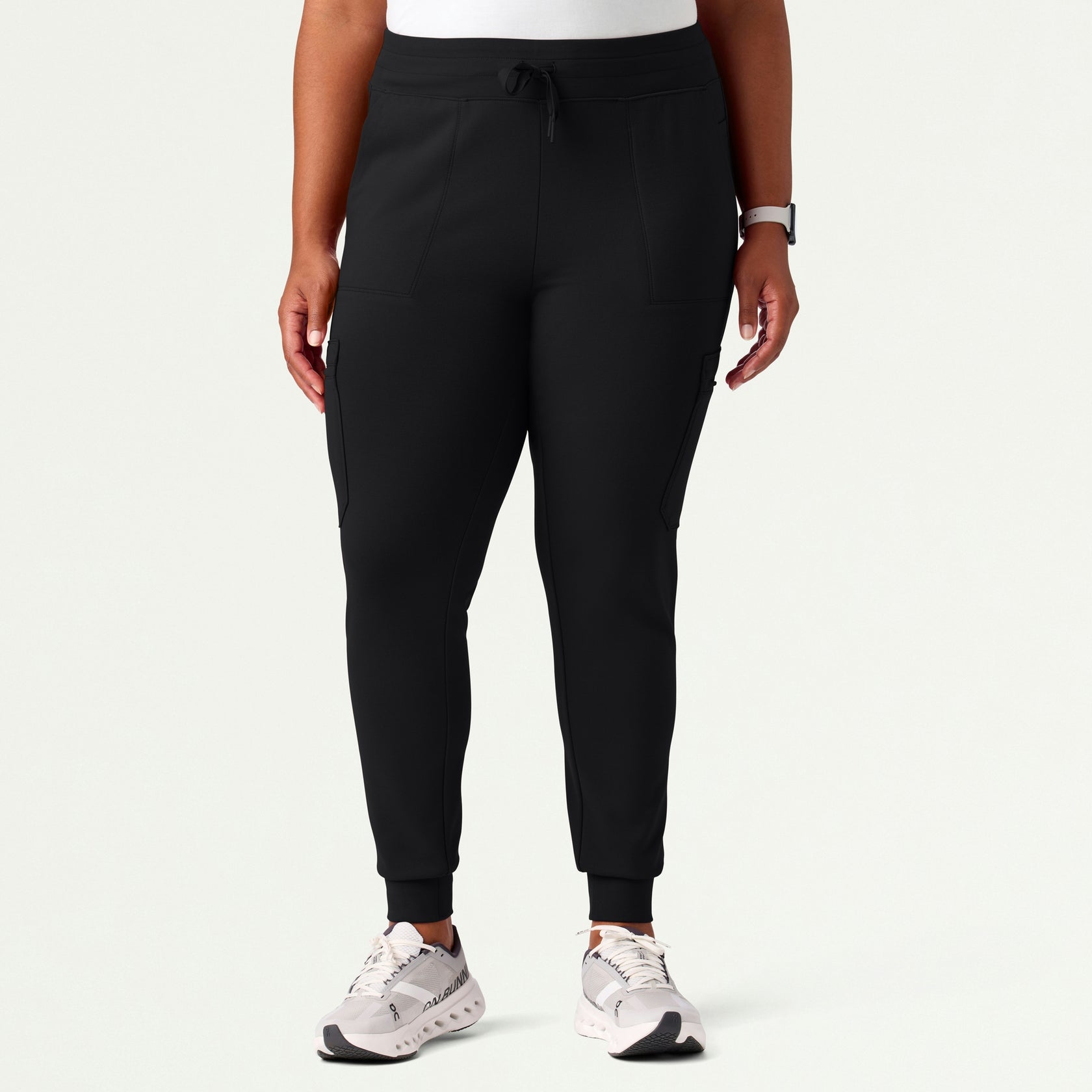 Abi 10-Pocket Skinny ULTRAsoft Scrub Jogger - Black - WOMEN'S PANTS - Jaanuu