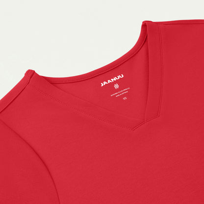 Cesi Slim ULTRAsoft Scrub Top - Brilliant Red - WOMEN'S TOPS - Jaanuu