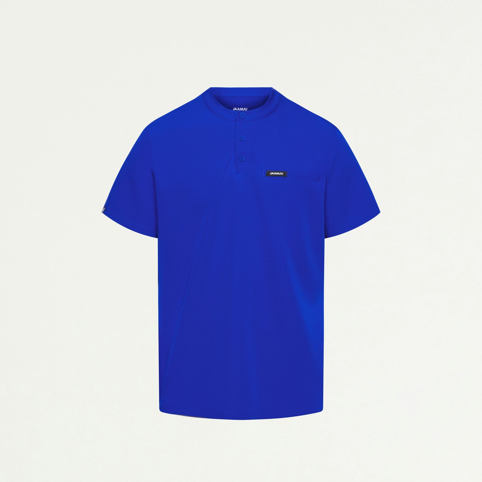 Reeve Henley Scrub Top - Electric Blue - MEN'S TOPS - Jaanuu