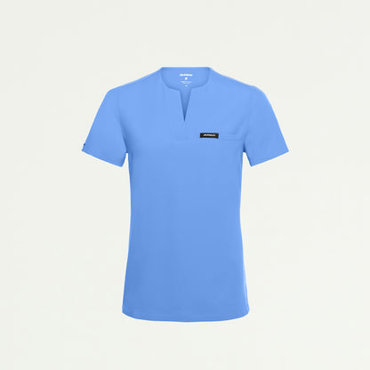 Andra Slim 1-Pocket Scrub Top - Ceil Blue - WOMEN'S TOPS - Jaanuu