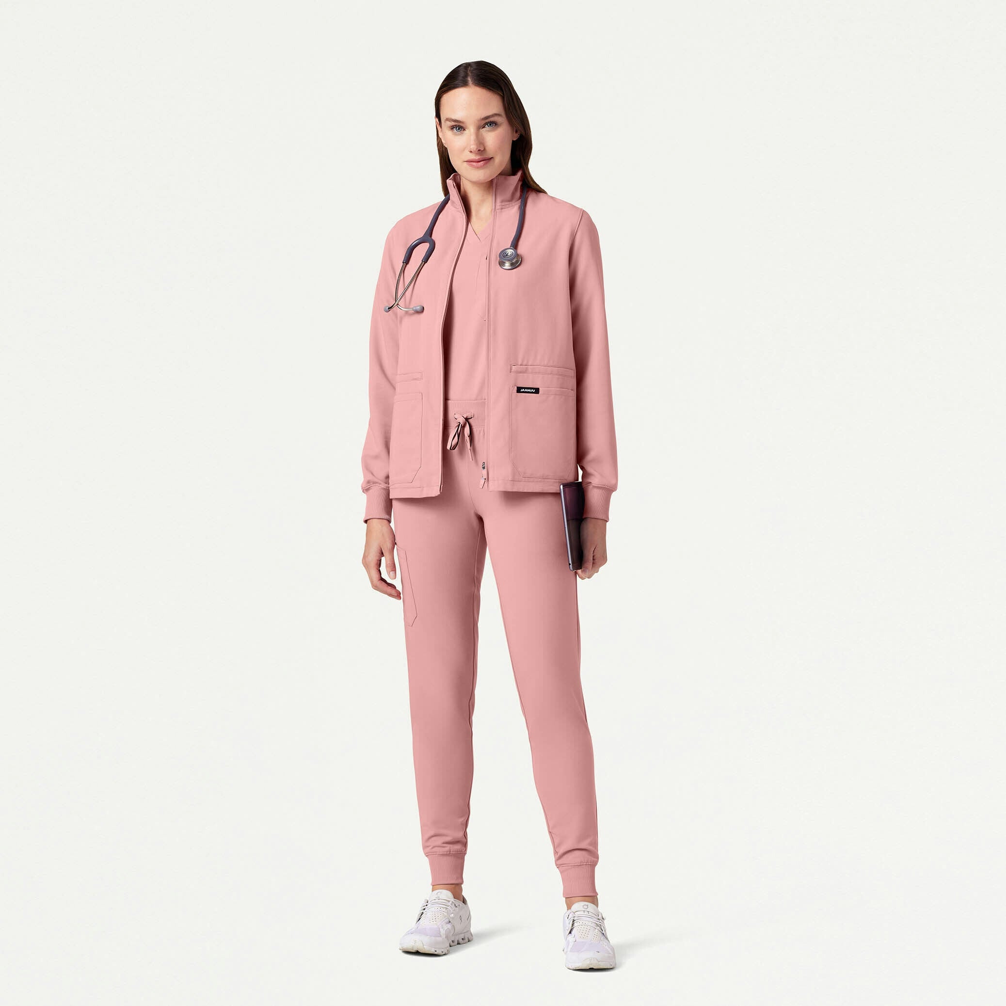 The Alex Jacket Scrub Set - Mauve