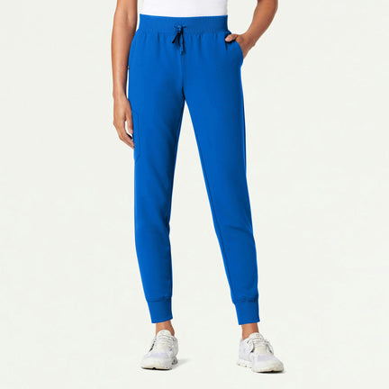 Silex Slim Knit-Waist Scrub Jogger - Royal Blue - WOMEN'S PANTS - Jaanuu