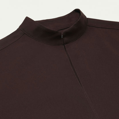 Aris Oversized 2-Pocket Scrub Top - Espresso - WOMEN'S TOPS - Jaanuu