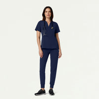 Silex Slim Knit-Waist Scrub Jogger - Midnight Navy