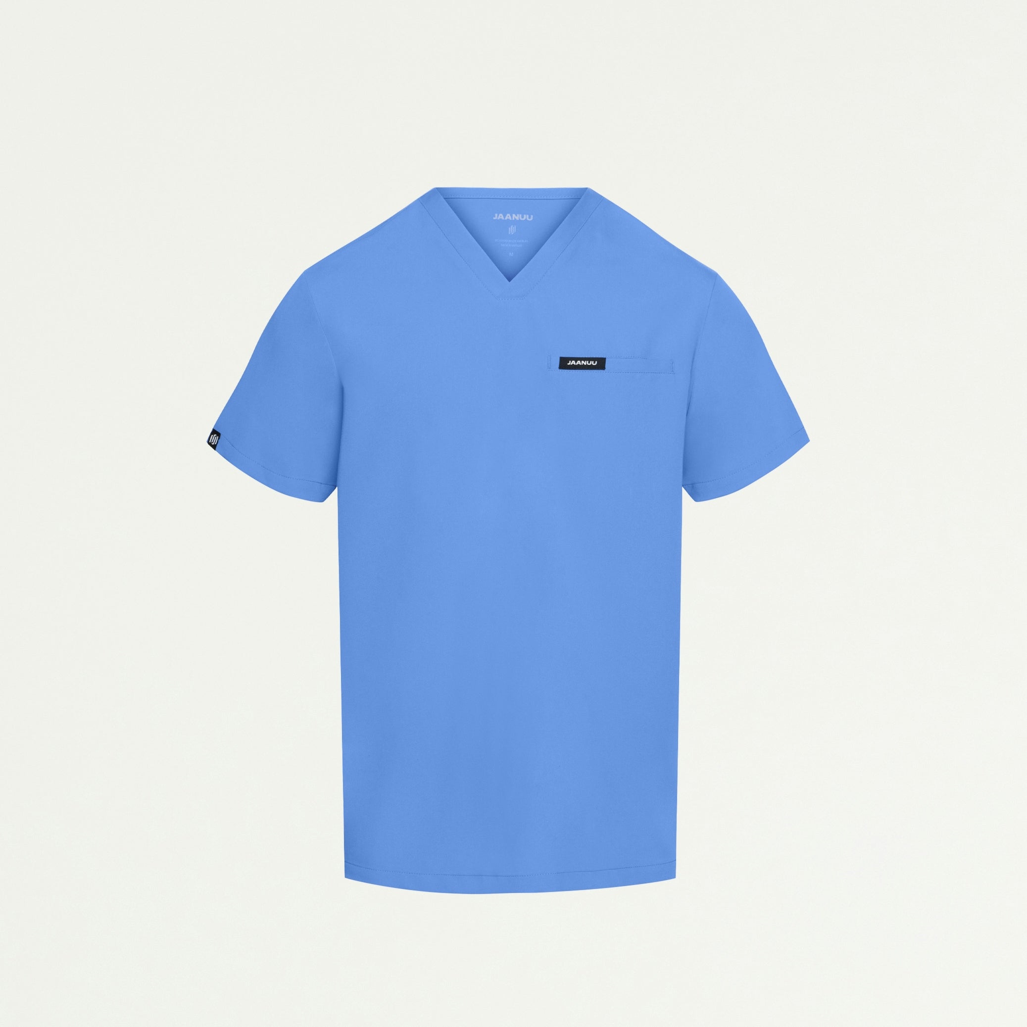 Romin 1-Pocket Scrub Top - Ceil Blue - MEN'S TOPS - Jaanuu