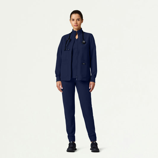 The Verda Jacket Scrub Set - Midnight Navy
