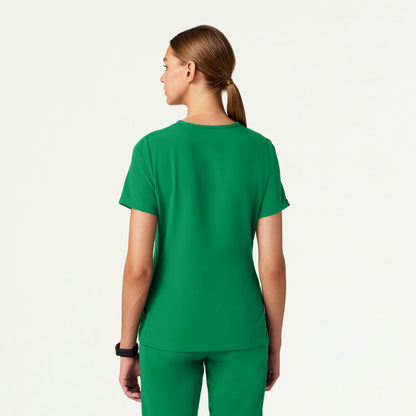 Carte Slim 2-Pocket Scrub Top - Emerald Green - WOMEN'S TOPS - Jaanuu