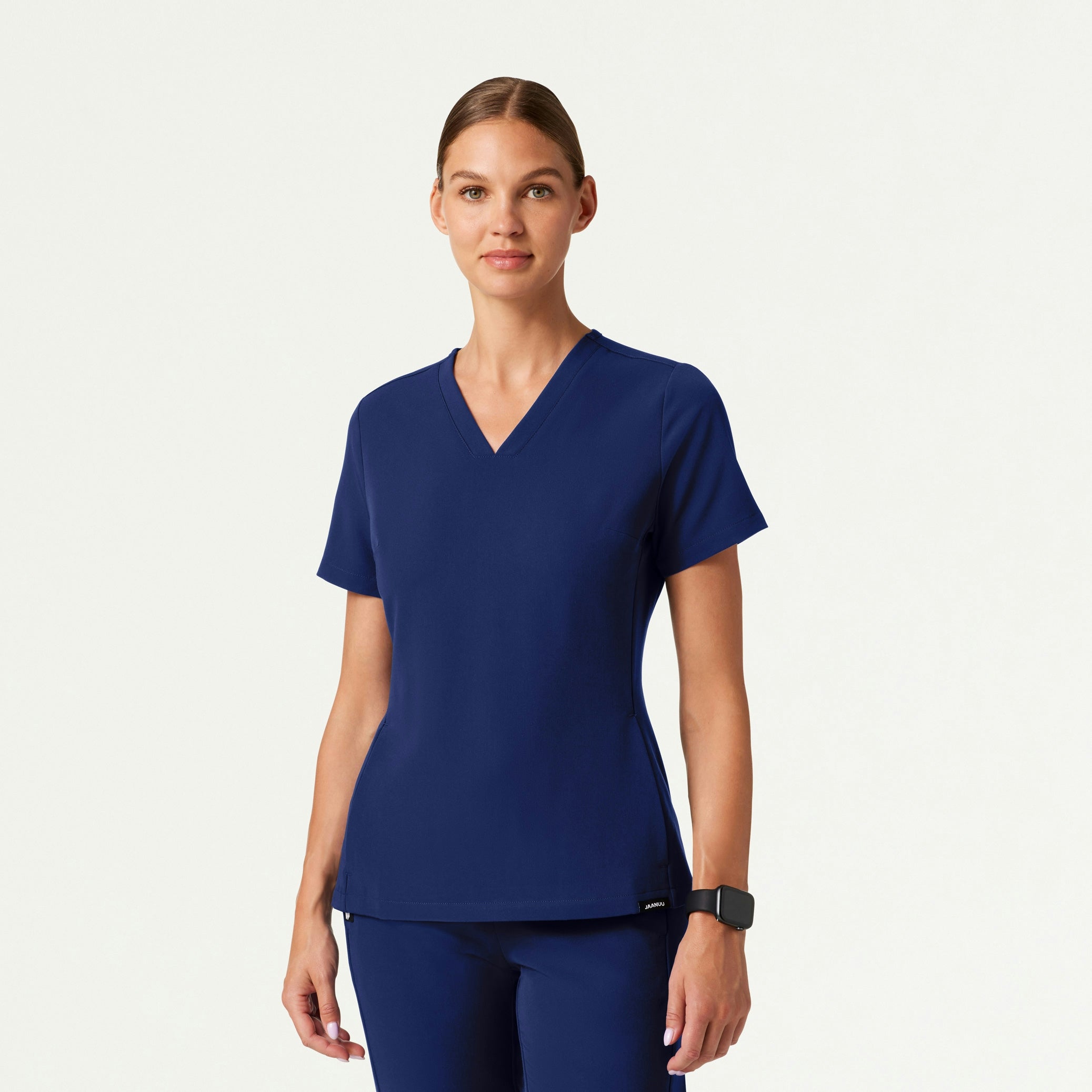Carte Slim 2-Pocket Scrub Top - Navy Blue - WOMEN'S TOPS - Jaanuu