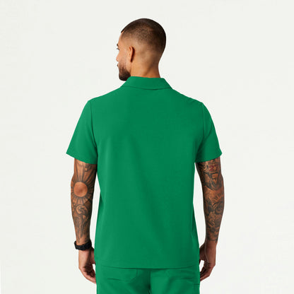 Axis Polo Scrub Top - Emerald Green - MEN'S TOPS - Jaanuu