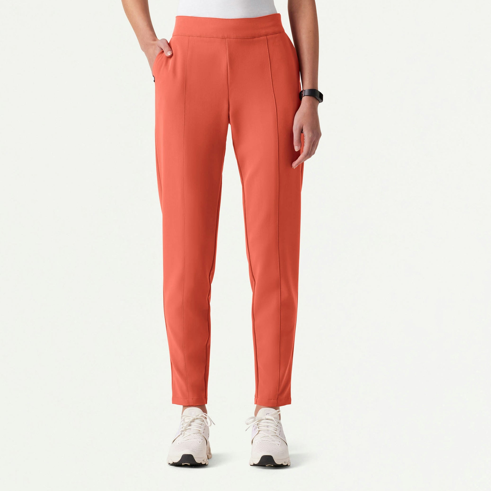 Lio Tapered 5-Pocket Scrub Pant - Terra - WOMEN'S PANTS - Jaanuu