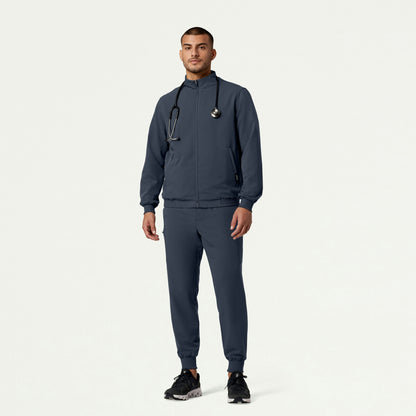 Wolfe Everyday 6-Pocket Scrub Jacket - Carbon Gray - MEN'S JACKETS - Jaanuu