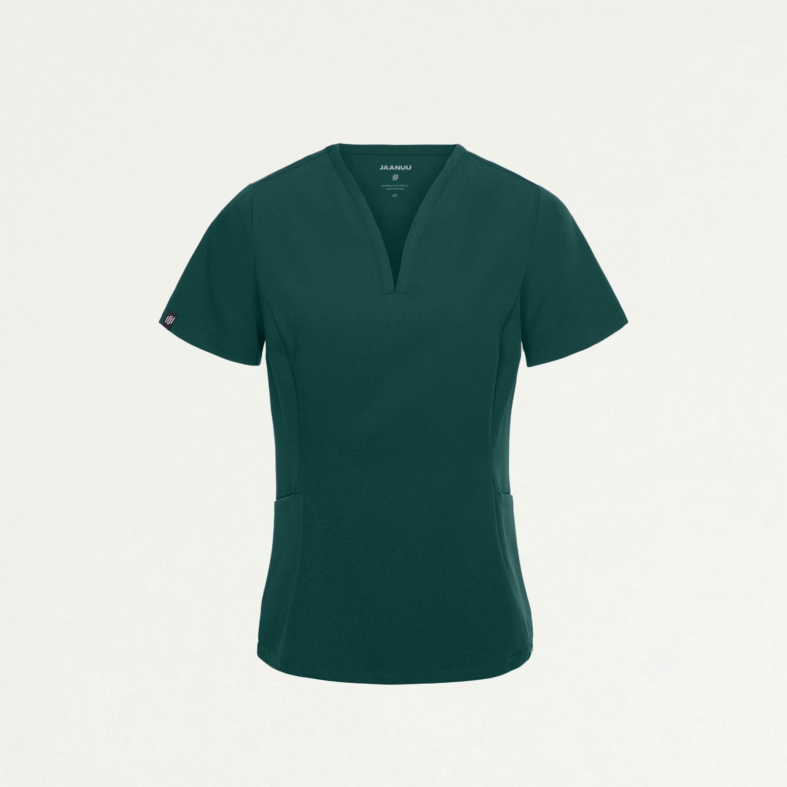 Calix Fit & Flare Scrub Top - Midnight Green - WOMEN'S TOPS - Jaanuu