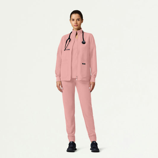 The Verda Jacket Scrub Set - Mauve