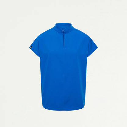 Aris Oversized 2-Pocket Scrub Top - Royal Blue - WOMEN'S TOPS - Jaanuu