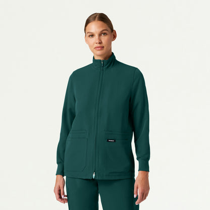 Ceri Essential 6-Pocket Scrub Jacket - Midnight Green - WOMEN'S JACKETS - Jaanuu