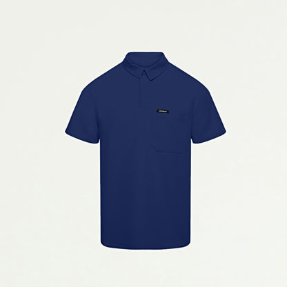 Axis Polo Scrub Top - Navy Blue - MEN'S TOPS - Jaanuu