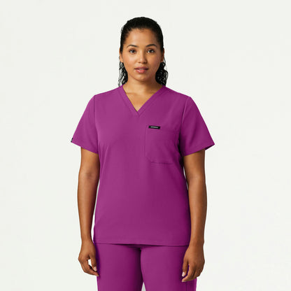 Rhena Slim Essential 1-Pocket Scrub Top - Vivid Purple - WOMEN'S TOPS - Jaanuu