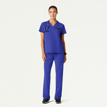 Magna 3-Pocket Scrub Top - Moon Blue - WOMEN'S TOPS - Jaanuu