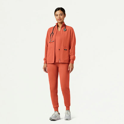 Ceri Essential 6-Pocket Scrub Jacket - Terra - WOMEN'S JACKETS - Jaanuu