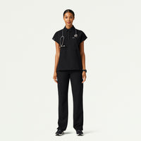 Acta Oversized 2-Pocket Scrub Top - Black