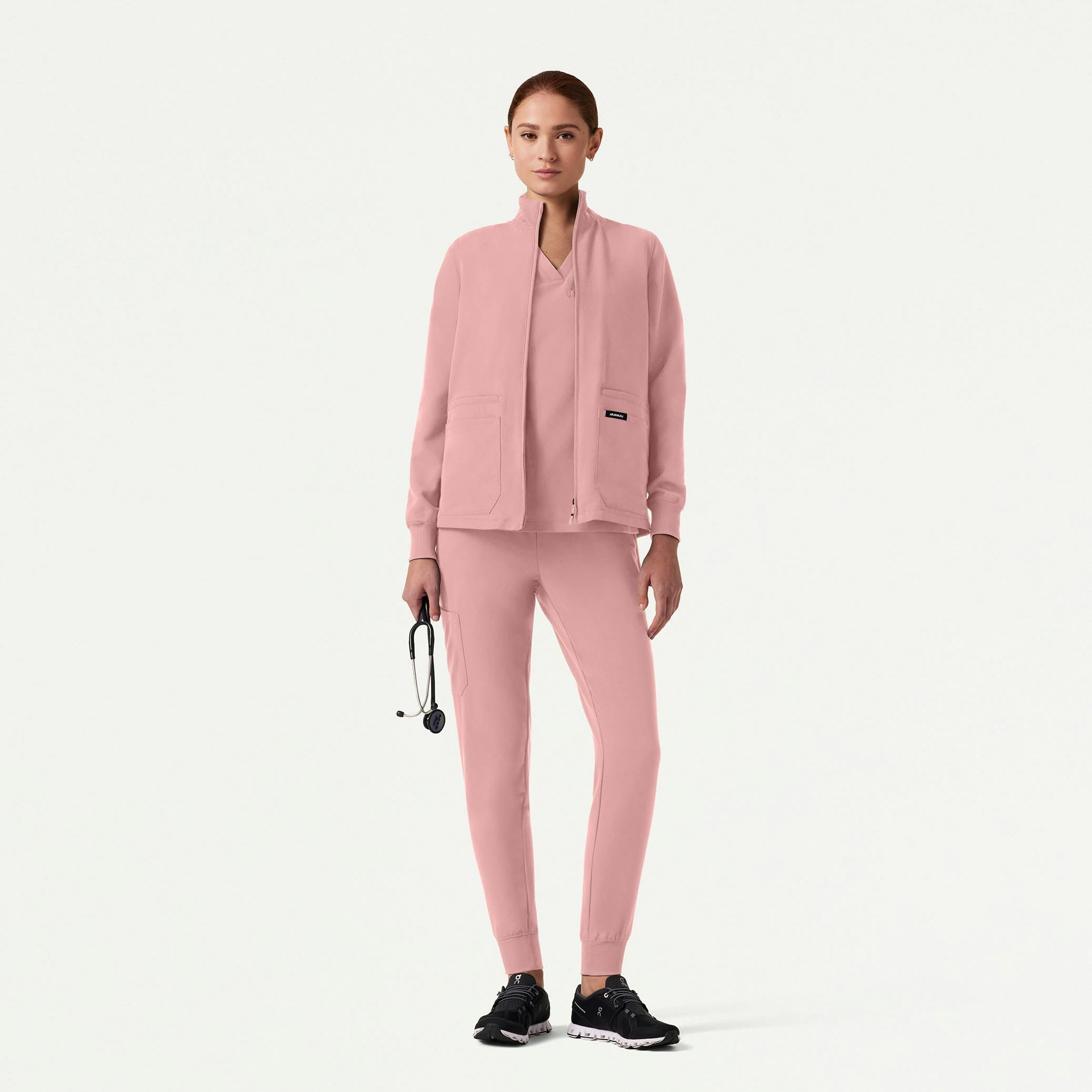 The Emile Jacket Scrub Set - Mauve