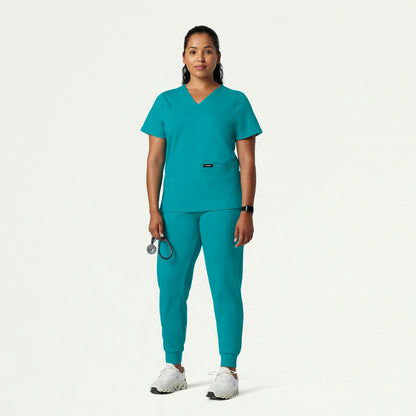 Rubi Slim ULTRAsoft Scrub Jogger - Aqua - WOMEN'S PANTS - Jaanuu