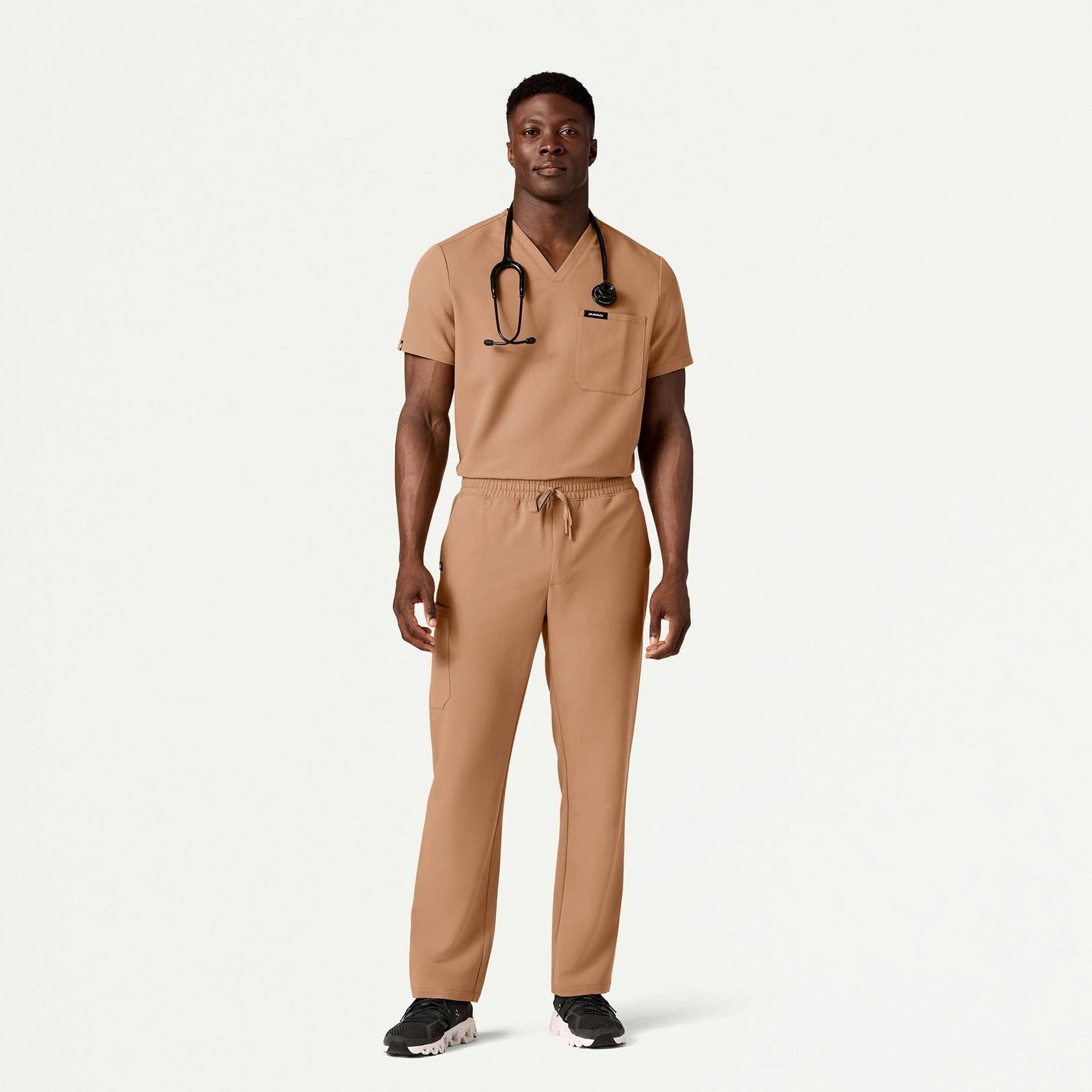 Holmes Everyday 1-Pocket Scrub Top - Trench - MEN'S TOPS - Jaanuu