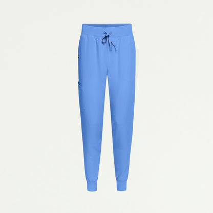 Silex Slim High Waisted Scrub Jogger - Ceil Blue - WOMEN'S PANTS - Jaanuu