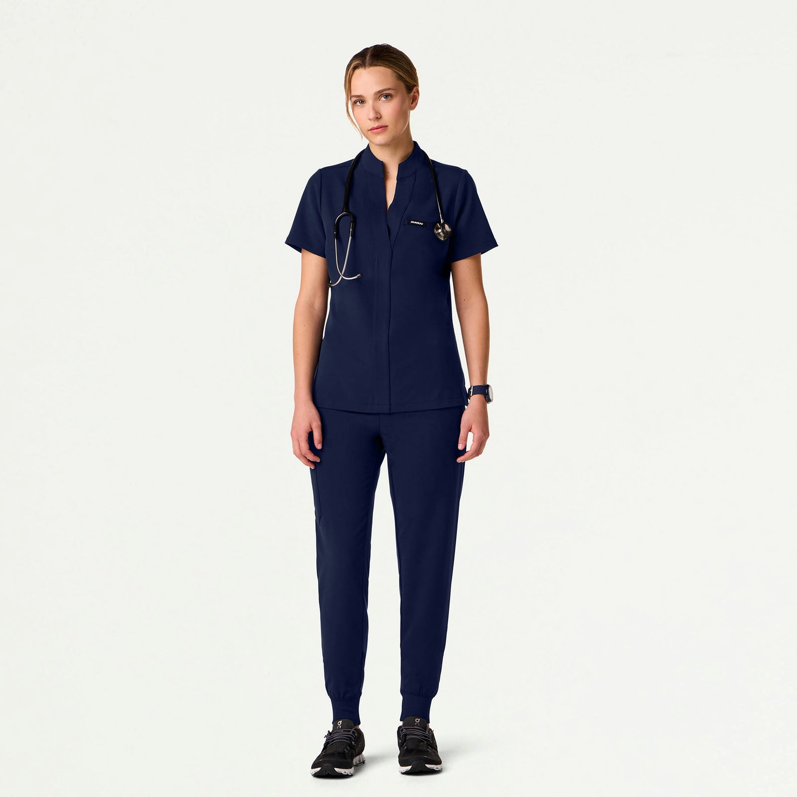 Silex Slim High Waisted Scrub Jogger - Midnight Navy