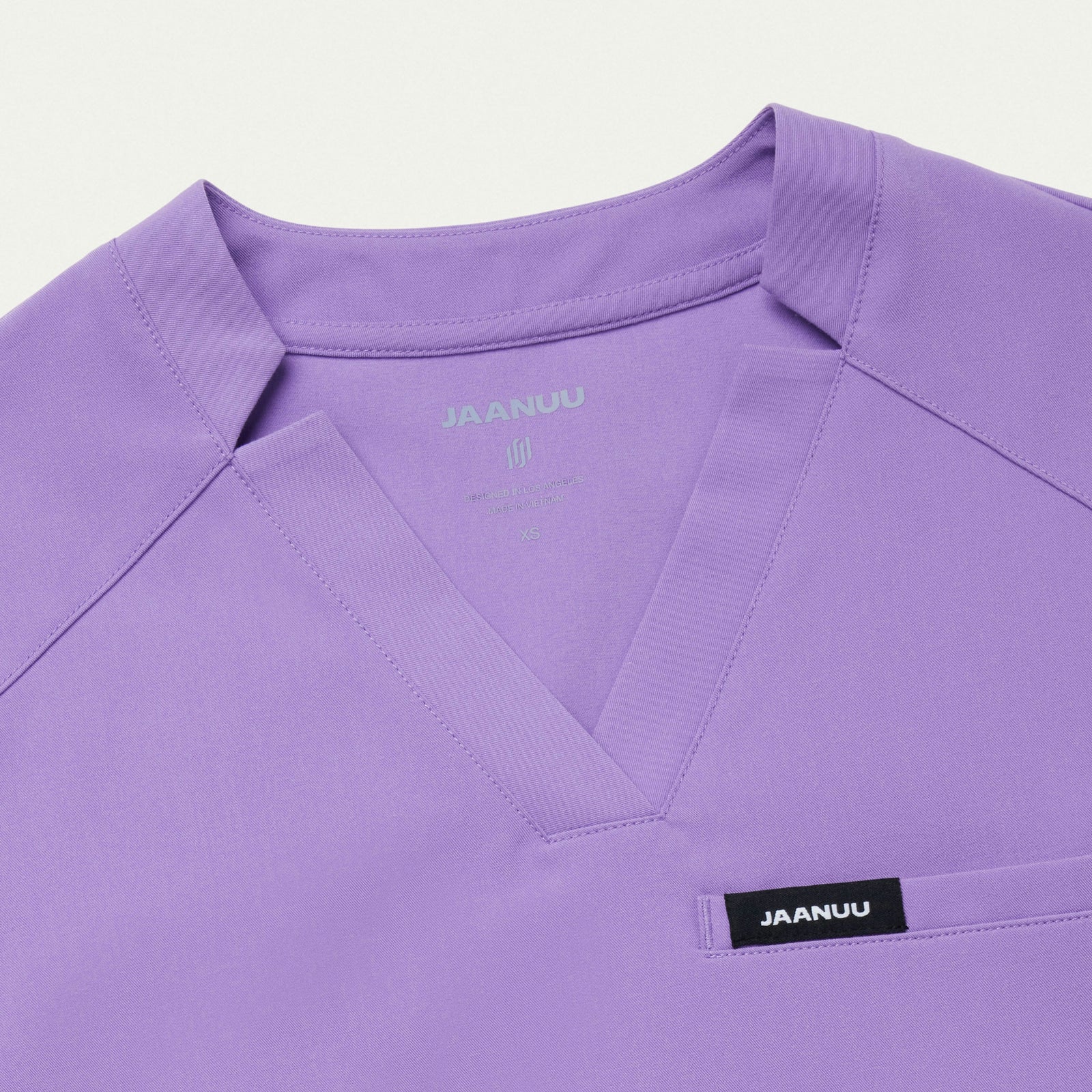 Helia Notched V-Neck Scrub Top - Lilac - WOMEN'S TOPS - Jaanuu