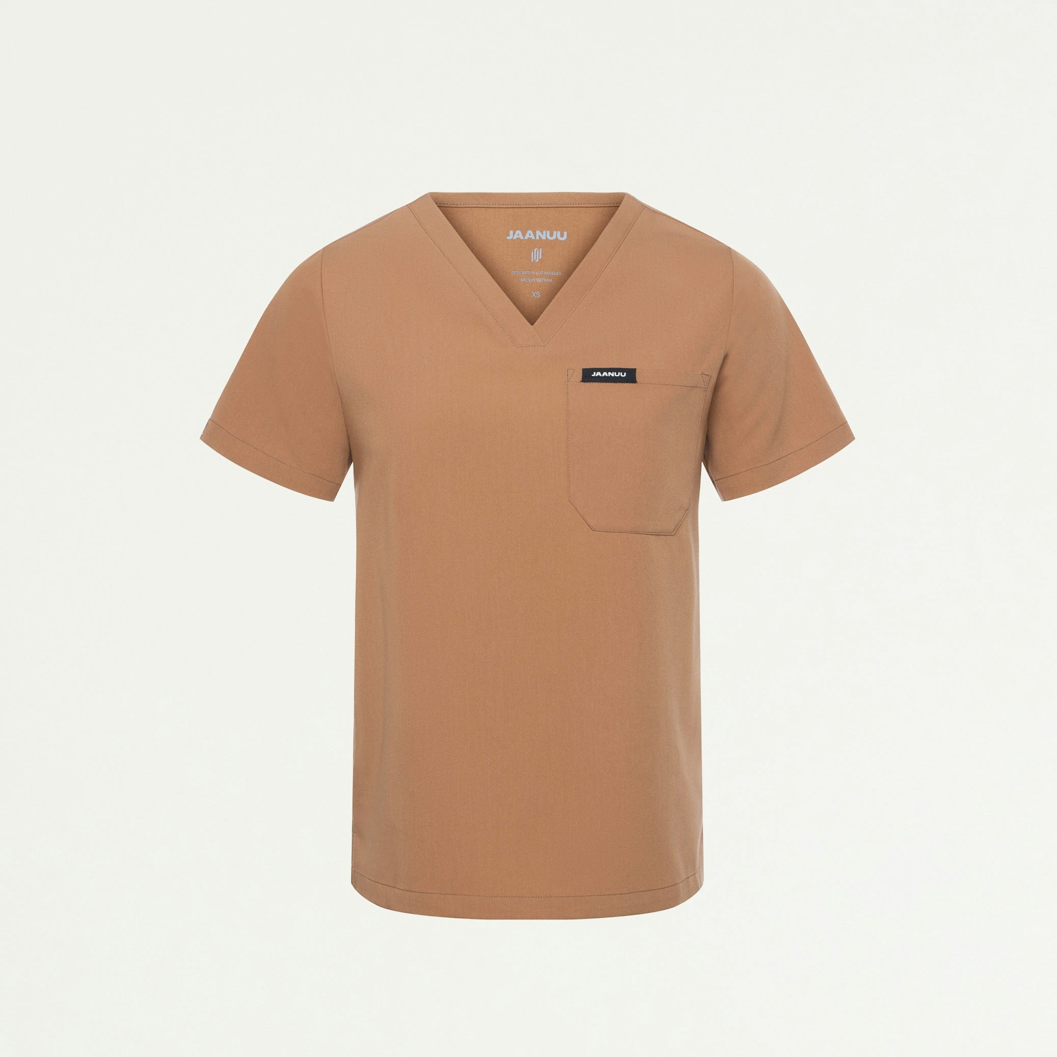 Rhena Essential 1-Pocket Scrub Top - Trench - WOMEN'S TOPS - Jaanuu