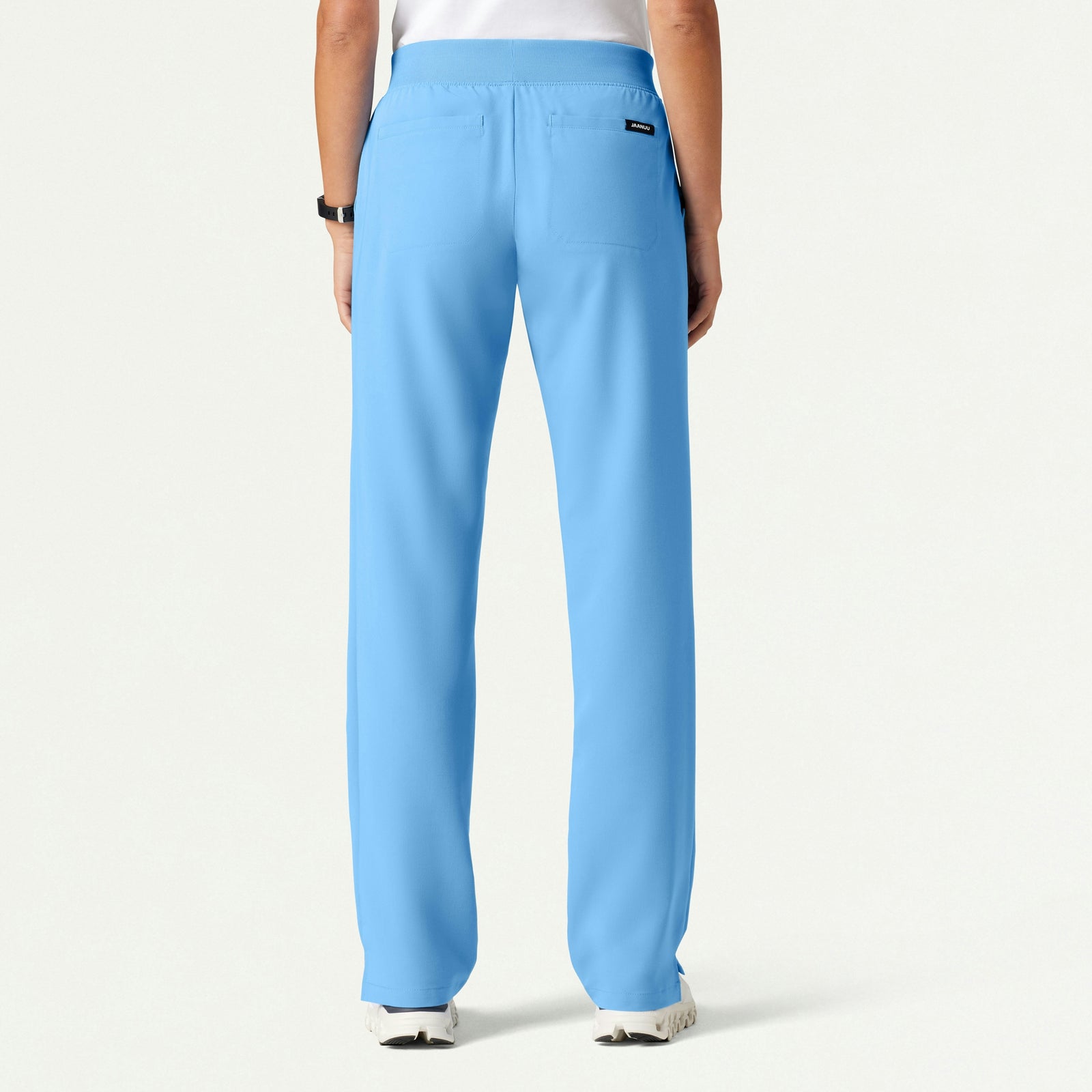 Xenos Essential Knit-Waist Scrub Pant - Sky Blue - WOMEN'S PANTS - Jaanuu