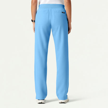Xenos Essential Knit-Waist Scrub Pant - Sky Blue - WOMEN'S PANTS - Jaanuu
