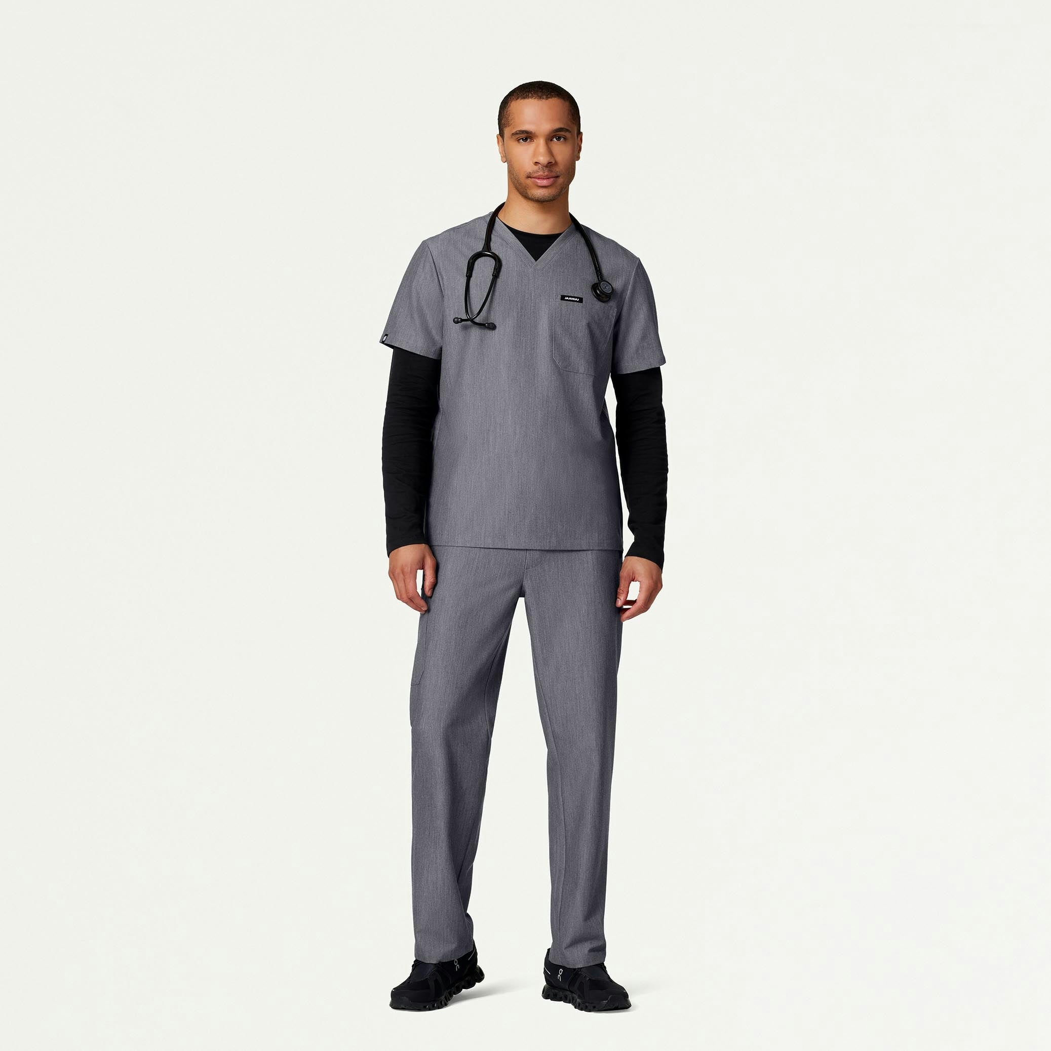 The Niels Underscrub Set - Heather Gray