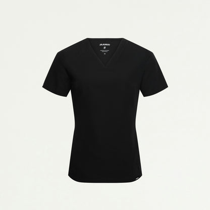 Carte Slim 2-Pocket Scrub Top - Black - WOMEN'S TOPS - Jaanuu