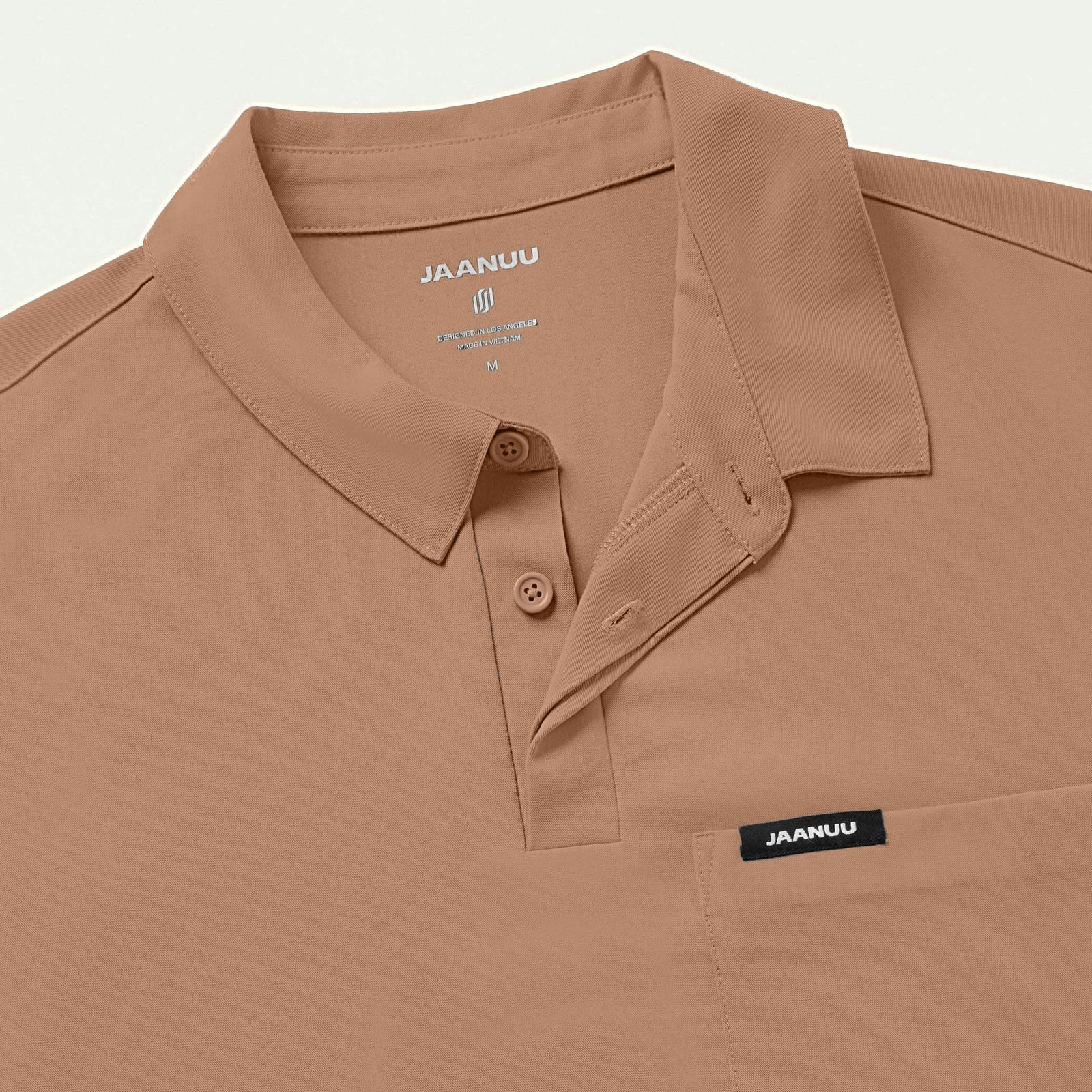 Axis Polo Scrub Top - Clay - MEN'S TOPS - Jaanuu