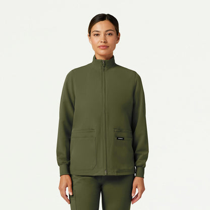 Ceri Essential 6-Pocket Scrub Jacket - Olive - WOMEN'S JACKETS - Jaanuu