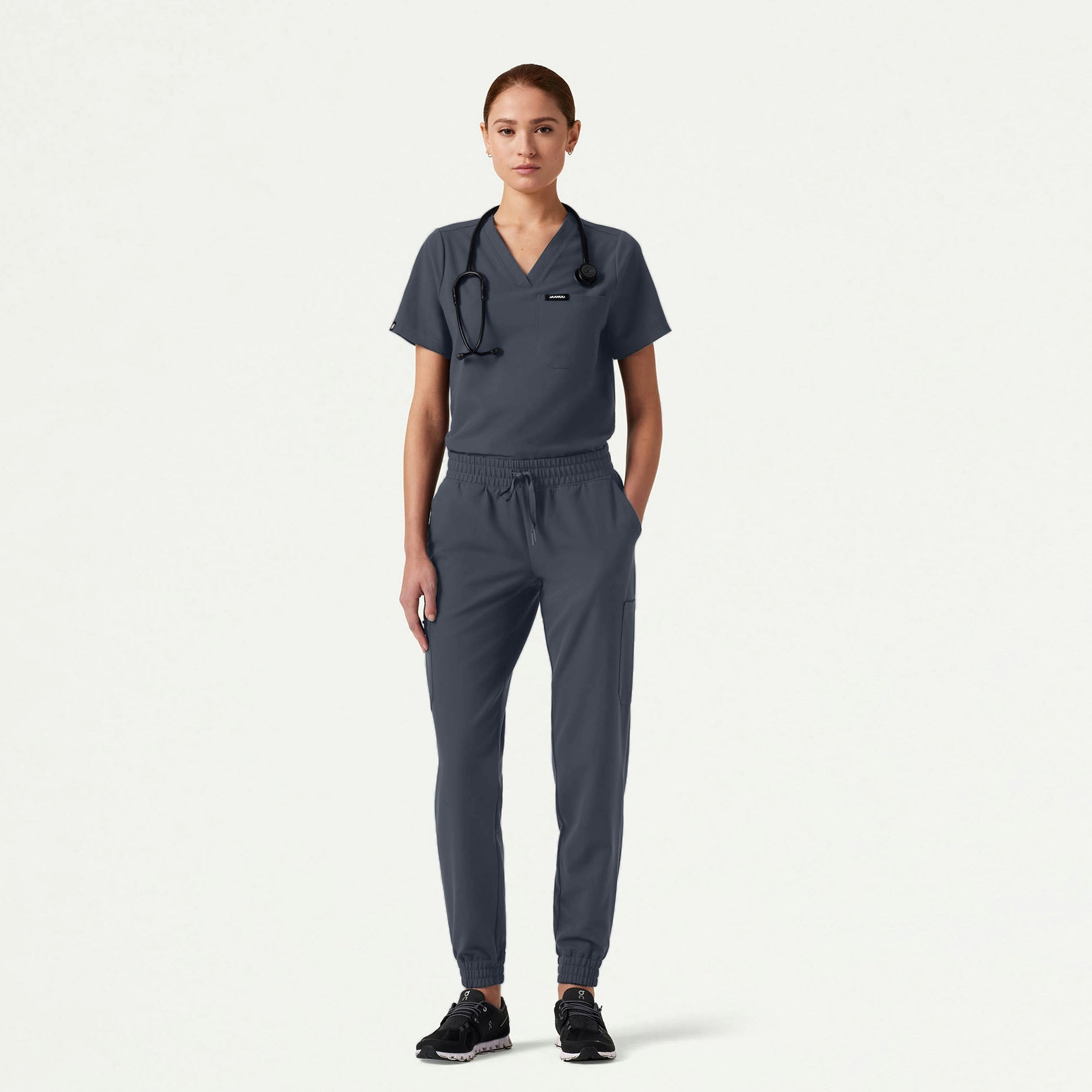 The Ryla Essential Scrub Set - Carbon Gray